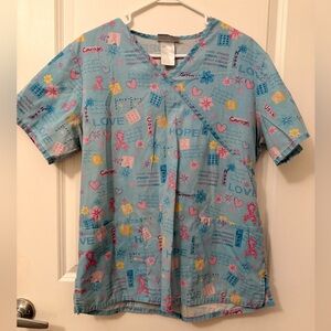 SB Scrubs blue breast cancer scrub. Size M